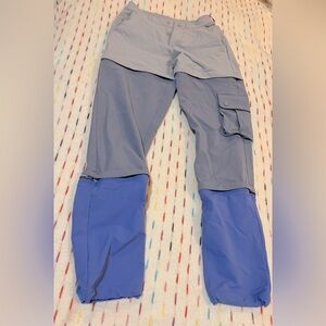 Stylish Blue and Gray Women's Cargo Pants